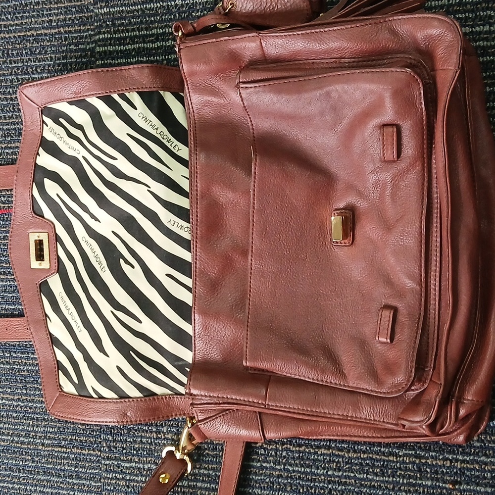 Cynthia Rowley Beautiful tan leather Purse/ laptop bag - Picture 10 of 10